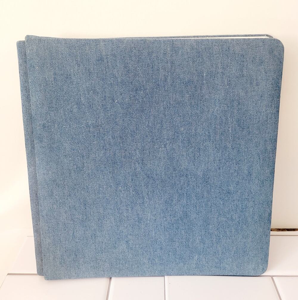 12 x 12 Album Scrapbook Album Coverset Blue Jeans Denim